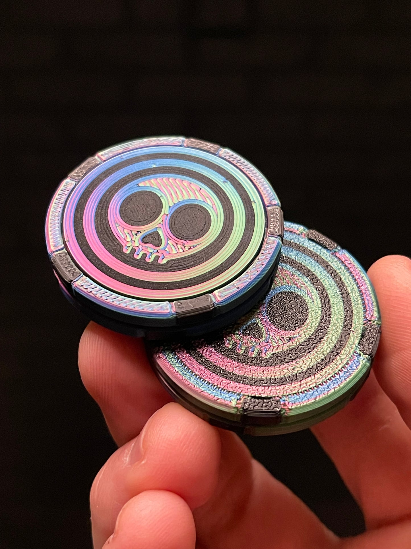 OG Flipster | Pro Chip Stacker Reptilian Booty - EDC Premium Flip Tricks Dual Sided Magnetic Fidget (Quiet/Loud Side) Magnetic Slider - Haptic Pop Coin