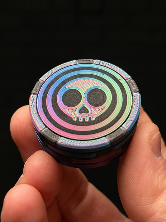 OG Flipster | Pro Chip Stacker Reptilian Booty - EDC Premium Flip Tricks Dual Sided Magnetic Fidget (Quiet/Loud Side) Magnetic Slider - Haptic Pop Coin