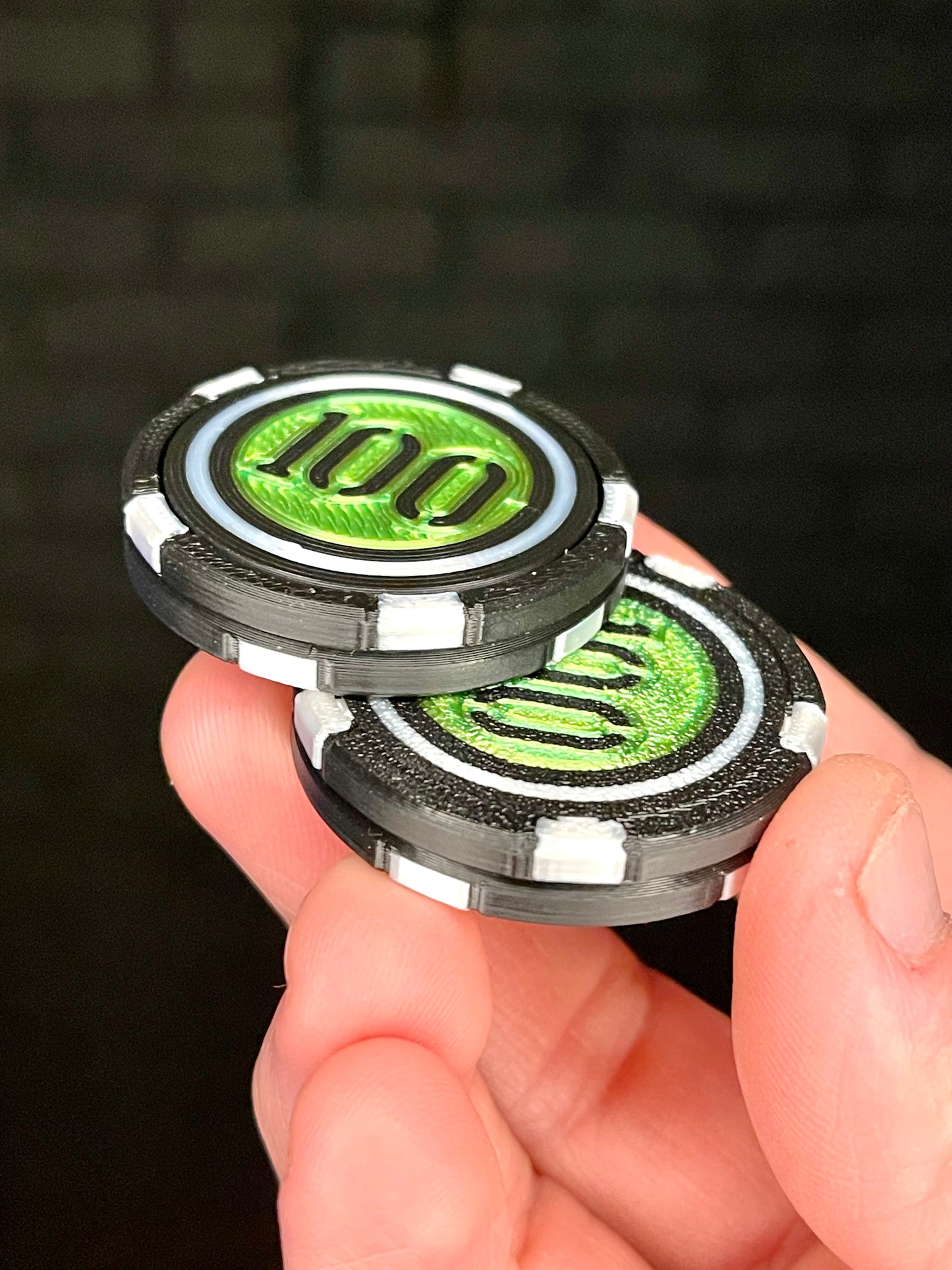 OG Flipster | Pro Chip Stacker 3.0 Money Green - EDC Premium Flip Tricks Dual Sided Magnetic Fidget (Quiet/Loud Side) Magnetic Slider - Haptic Pop Coin